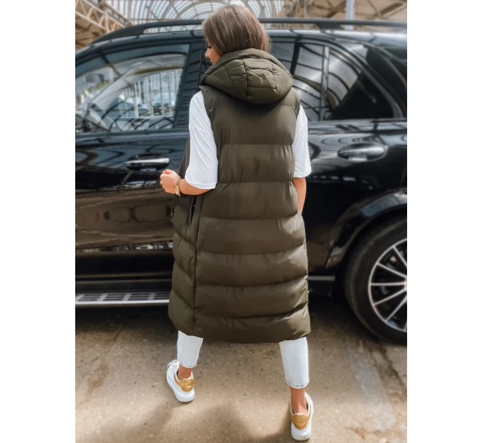 Dámská prošívaná vesta ELLA zelená FashionStreet TY3032