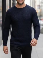 Pánský tmavě modrý svetr model 21995034 - FashionStreet Pánský tmavě modrý svetr model 21995034 - FashionStreet