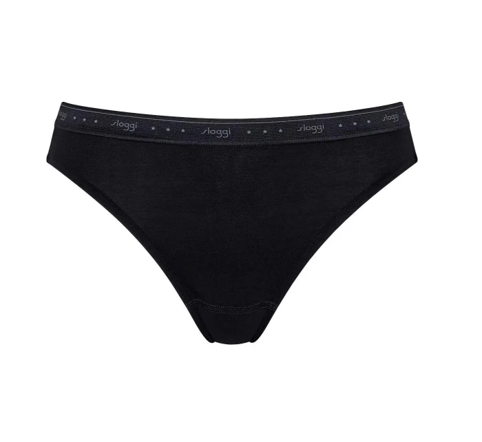 Dámské kalhotky 24/7 100 Tai 3P - BLACK - černá 0004 - SLOGGI