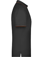 JN Pánské piqué polo s kontrastní légou 02.0 black/orange model 22489103 - Daiber JN Pánské piqué polo s kontrastní légou 02.0 black/orange model 22489103 - Daiber