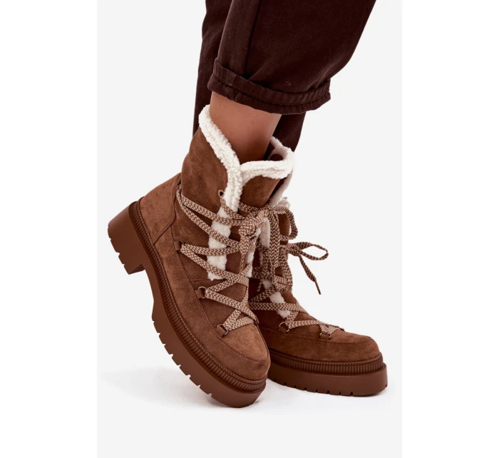 Dámské sněhule s kožíškem Camel model 21715007 - Boto