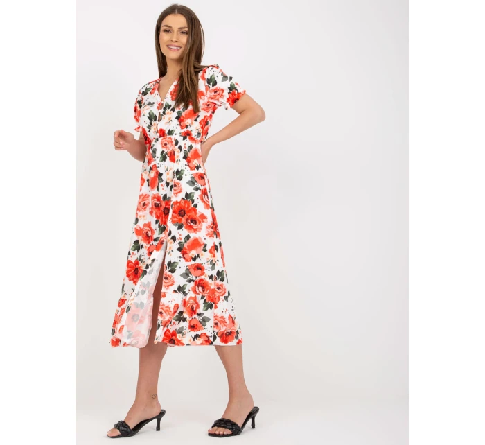 Šaty DHJ SK 7006 5.77 bílá a červená