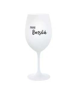 PANI BOŽSKÁ - biely pohár na víno 350 ml