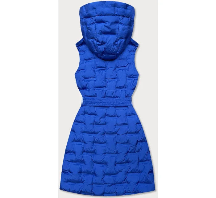 Dlouhá dámská vesta v chrpové barvě s páskem (JIN217) Dlouhá dámská vesta v chrpové barvě s páskem (JIN217)