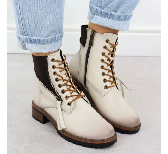 Dámské boty bagger beige Vinceza 26-58559 dámské