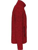Kariban K 9106 Pánská melanžová pletená fleecová bunda 20.9106 red melange Kariban K 9106 Pánská melanžová pletená fleecová bunda 20.9106 red melange