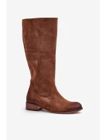 Dámské Semišové Kozačky Do Na Lewski Hnědé model 21672668 - Zazoo Dámské Semišové Kozačky Do Na Lewski Hnědé model 21672668 - Zazoo