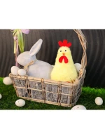 STOJÍCÍ SLEPICE 17CM JARNÍ DEKORACE