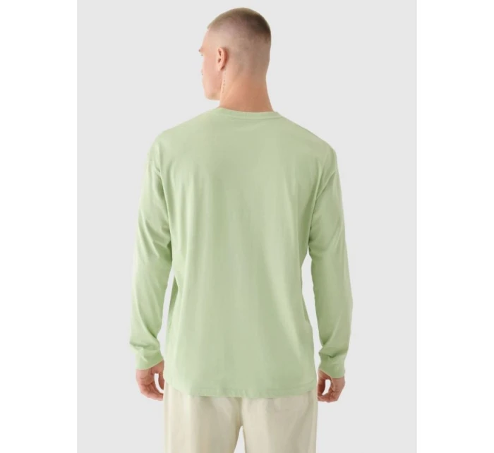 Pánské tričko oversize s potiskem a dlouhým rukávem 4F 4FRAW24TLONM502-44S Pánské tričko oversize s potiskem a dlouhým rukávem 4F 4FRAW24TLONM502-44S