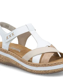 Sandały damskie na białe model 22087123 - Rieker