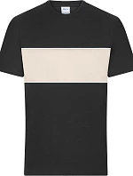 Daiber 8049 Tričko z bio bavlny "Colour-Block" 02.8049 black/sandstone