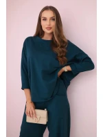 Bavlněná mikina kalhoty set námořní