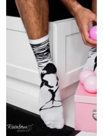 Duhové ponožky se   černá a bílá 2 páry model 21606867 - ZOOKSY/RAINBOW SOCKS