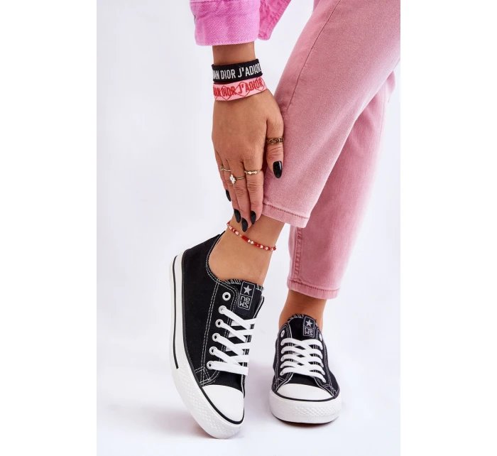 Dámské klasické tenisky černé a bílé model 21607880 - EVENTO Dámské klasické tenisky černé a bílé model 21607880 - EVENTO