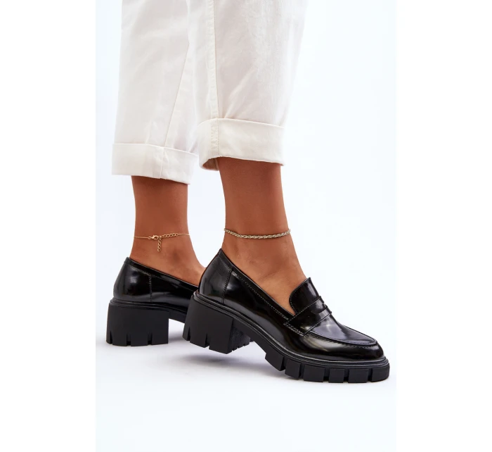 Dámské mokasíny na masivním podpatku Big Star model 21653905 Černé - Big Star Shoes