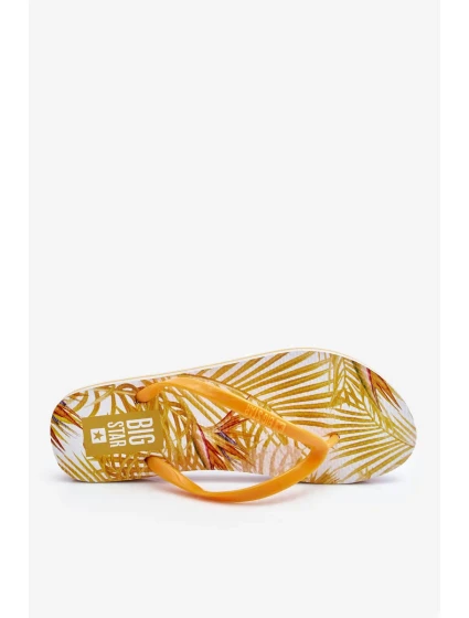 Dámské módní žabky Big Star LL274819 žluté