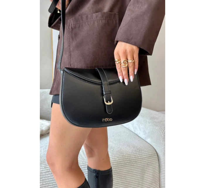 Dámská kabelka s drobným ražením Nobo – černá