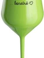 ...KONEČNĚ - zelená nerozbitná sklenice na víno 470 ml