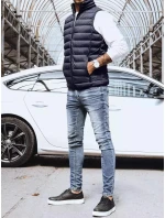 Pánská prošívaná tmavě modrá vesta FashionStreet TX4130 Pánská prošívaná tmavě modrá vesta FashionStreet TX4130