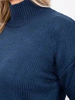 Poloviční svetr s rolákem tmavě modrý