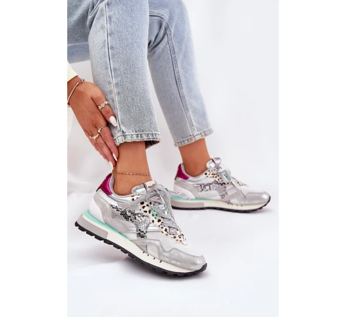 Semišové Sportovní Boty Tenisky Dámské D.Franklin Ztlumená Bílá DFSH387005 Semišové Sportovní Boty Tenisky Dámské D.Franklin Ztlumená Bílá DFSH387005