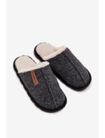 Pánské pantofle s kožíškem Černé model 21718365 - Boto Pánské pantofle s kožíškem Černé model 21718365 - Boto