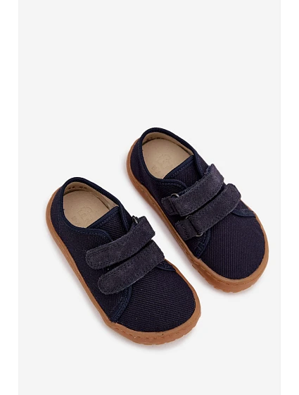 Dětské domácí pantofle Barefoot Canvas model 22007244 Tmavě modré - Froddo Dětské domácí pantofle Barefoot Canvas model 22007244 Tmavě modré - Froddo
