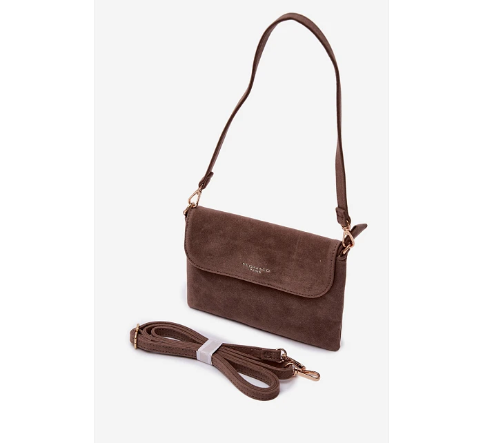 Malá Kabelka Listonoška z Eko semiše Tmavě béžová Lucelle