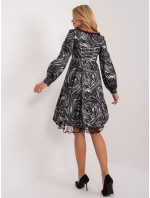 Sukienka LK SK 509565.07 czarno srebrny