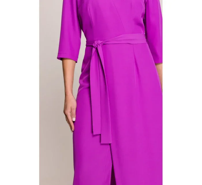 Šaty se zavinovacími detaily ve střední délce barva model 20966175 - STYLOVE Šaty se zavinovacími detaily ve střední délce barva model 20966175 - STYLOVE
