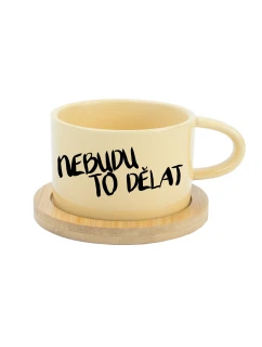 NEBUDU TO DĚLAT - žlutý hrníček makronka 200 ml