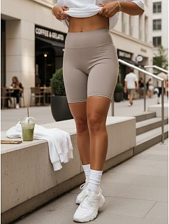 Dámské cyklistické šortky s vysokým pasem šedé FashionStreet SY0575