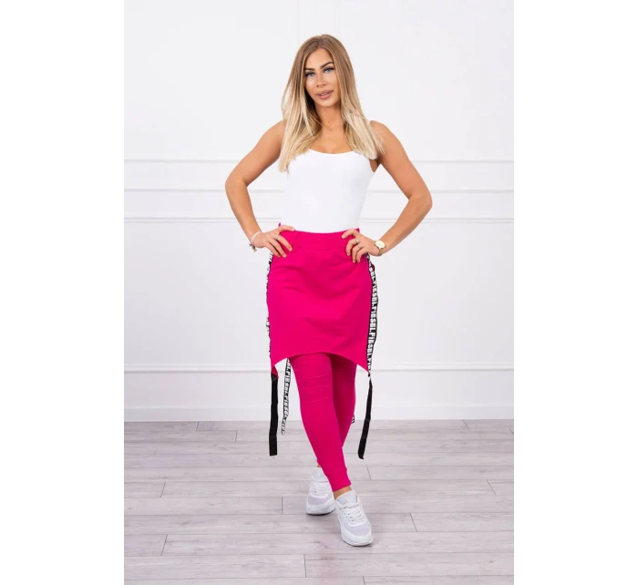 Kalhoty/oblek s nápisem selfie fuchsiová Kalhoty/oblek s nápisem selfie fuchsiová