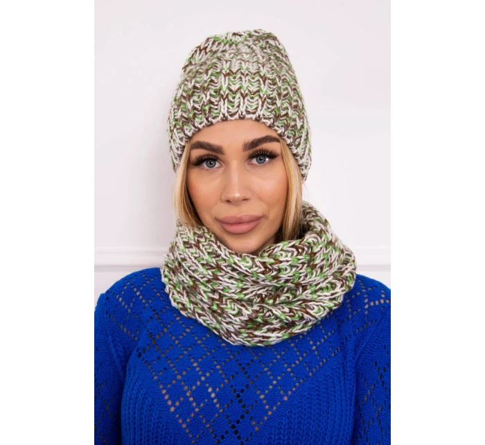 Dámská fleecová souprava Merry K202 zelená+hnědá Dámská fleecová souprava Merry K202 zelená+hnědá