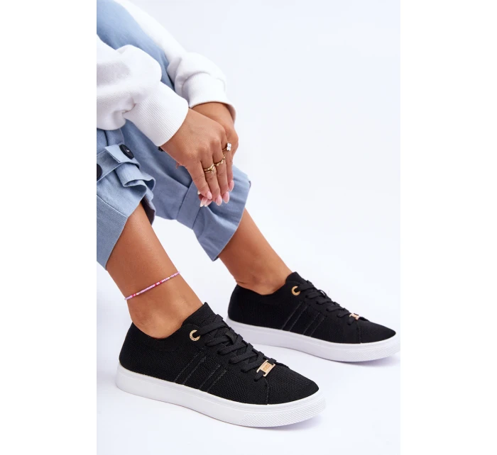 Dámské šněrovací tenisky černé Etna Dámské šněrovací tenisky černé Etna