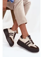 Kožené dámské tenisky na platformě model 21713104 - Zazoo