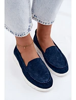 Dámské mokasíny z přírodního semiše Vinceza 95360 tmavě modré Dámské mokasíny z přírodního semiše Vinceza 95360 tmavě modré