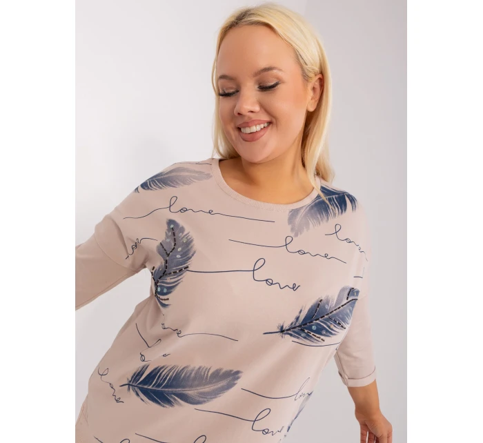 Bluzka RV BZ model 19465436 beżowy - FPrice Bluzka RV BZ model 19465436 beżowy - FPrice