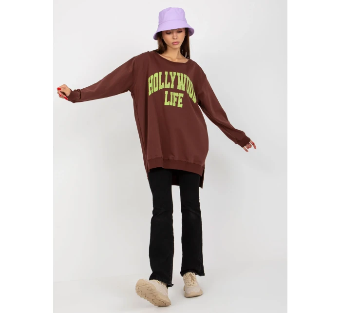 Mikina VI BL 3102.01P tmavě hnědá