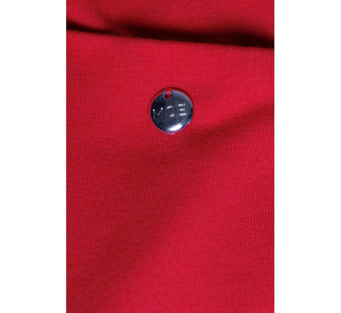 M788 Trapézové šaty s předními kapsami - červené