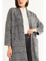 Monnari Kabáty Kabát s kostkovaným vzorem šedý