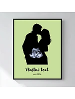 Personalizovaný magický fotoobraz v rámu - 40x50 - s párem a ultrazvukem Personalizovaný magický fotoobraz v rámu - 40x50 - s párem a ultrazvukem