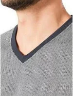 Pánské pyžamo 56002 4008 tm. modrá-vzor - Bugatti