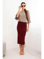 Dámská sukně model 21954787 bordó - Kesi
