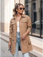 VERMONT dámský přechodový kabát s vázáním velbloudí barvy FashionStreet NY0580