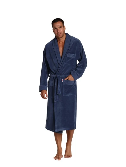 Dlouhý pánský župan Velur model 7458268 - De Lafense