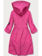 Růžový tenký asymetrický dámský přehoz přes oblečení model 18001565 - S'WEST Růžový tenký asymetrický dámský přehoz přes oblečení model 18001565 - S'WEST