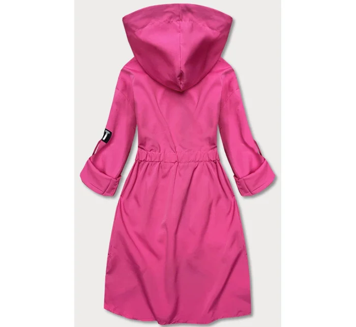 Růžový tenký asymetrický dámský přehoz přes oblečení model 18001565 - S'WEST Růžový tenký asymetrický dámský přehoz přes oblečení model 18001565 - S'WEST