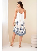 Dámské šaty na ramínkách s potiskem granátová