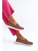 Sametové mokasíny na platformě hnědé Sergio Leone SP012